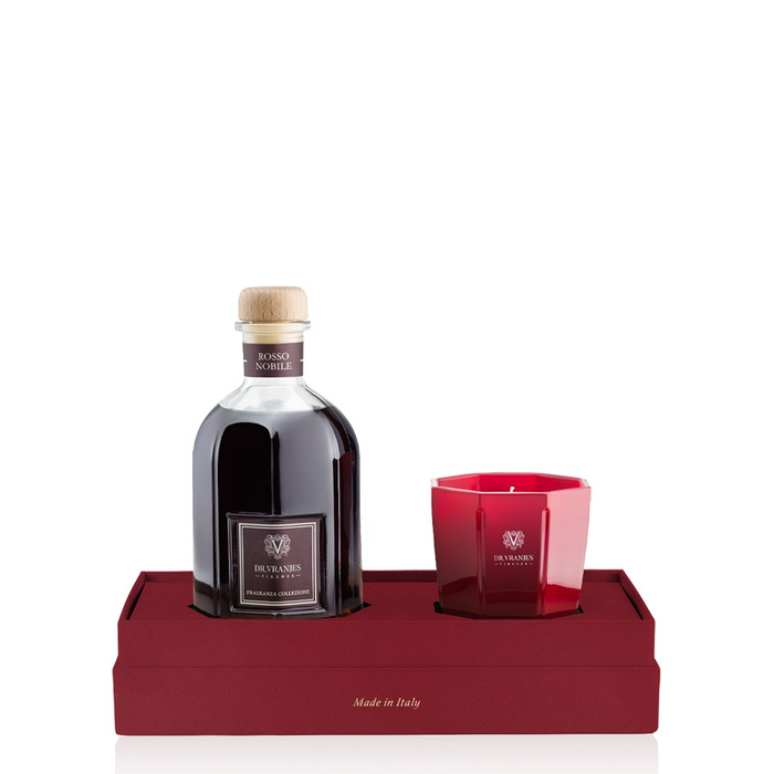 ROSSO NOBILE FRAGRANCE CANDLE + GLASS BOTTLE SPRAY
