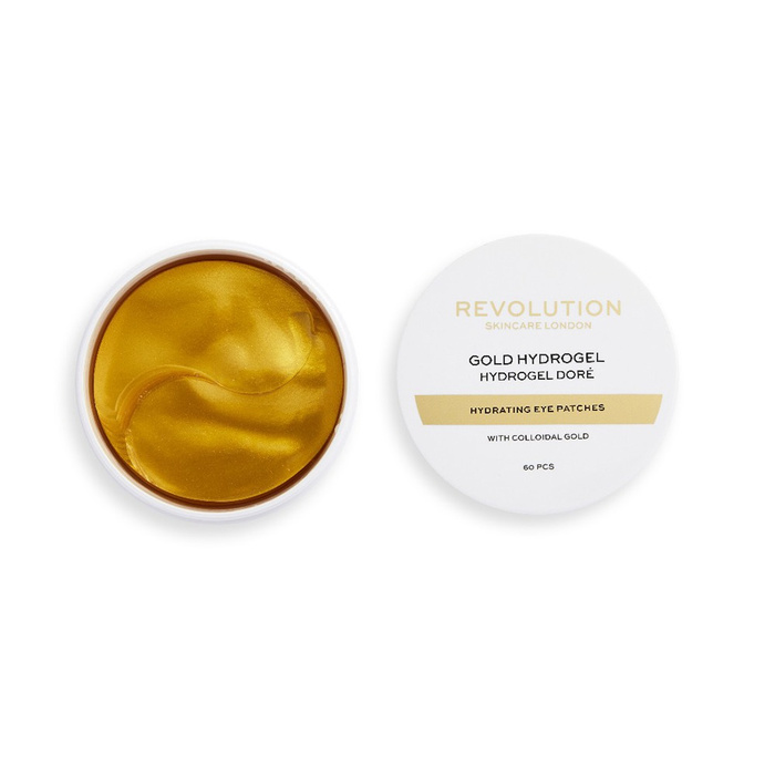 REVOLUTION SKINCARE GOLD EYE HYDROGEL HYDRATING EYE PATCHES WITH COLLOIDAL GOLD